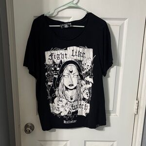 Killstar Black and White Witch Graphic Tee